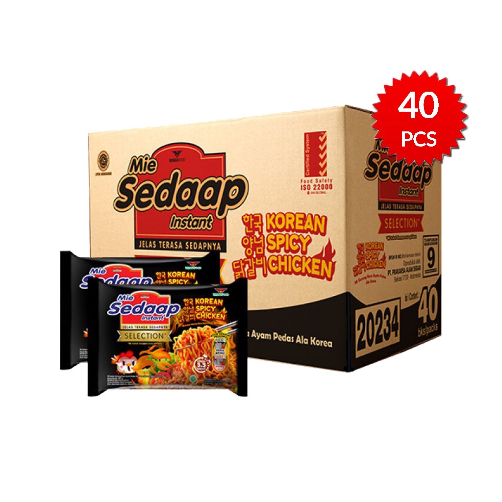 

Mie Sedaap Rasa Korean Spicy Chicken | 1 Dus | 40 pcs