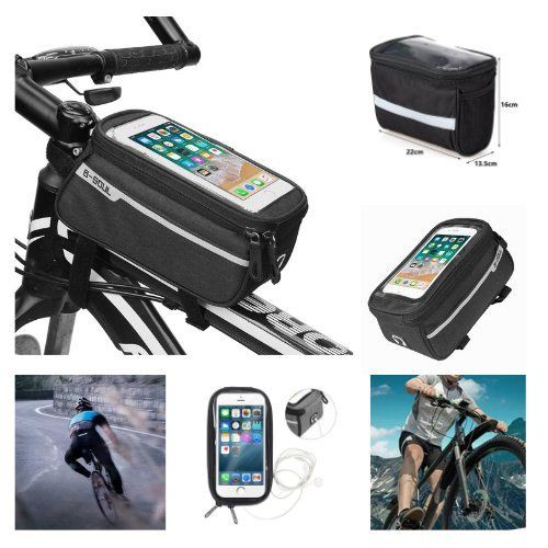 Tas Sepeda Anti Air Bicycle Bag Phone Holder Hitam 115101