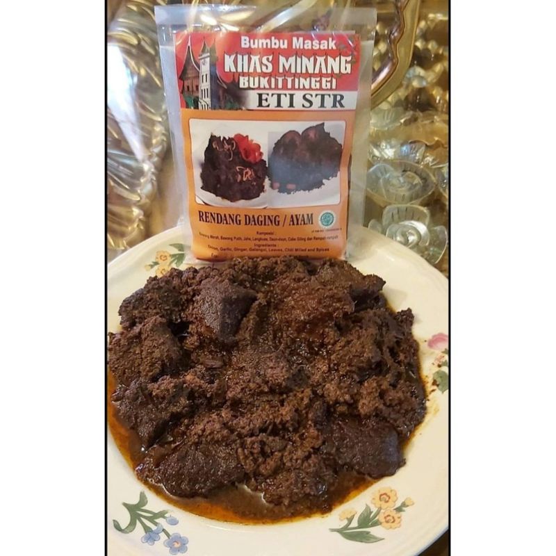 

Bumbu Rendang Instan Asli Minang Tanpa pengawet, penyedap dan pewarna makanan