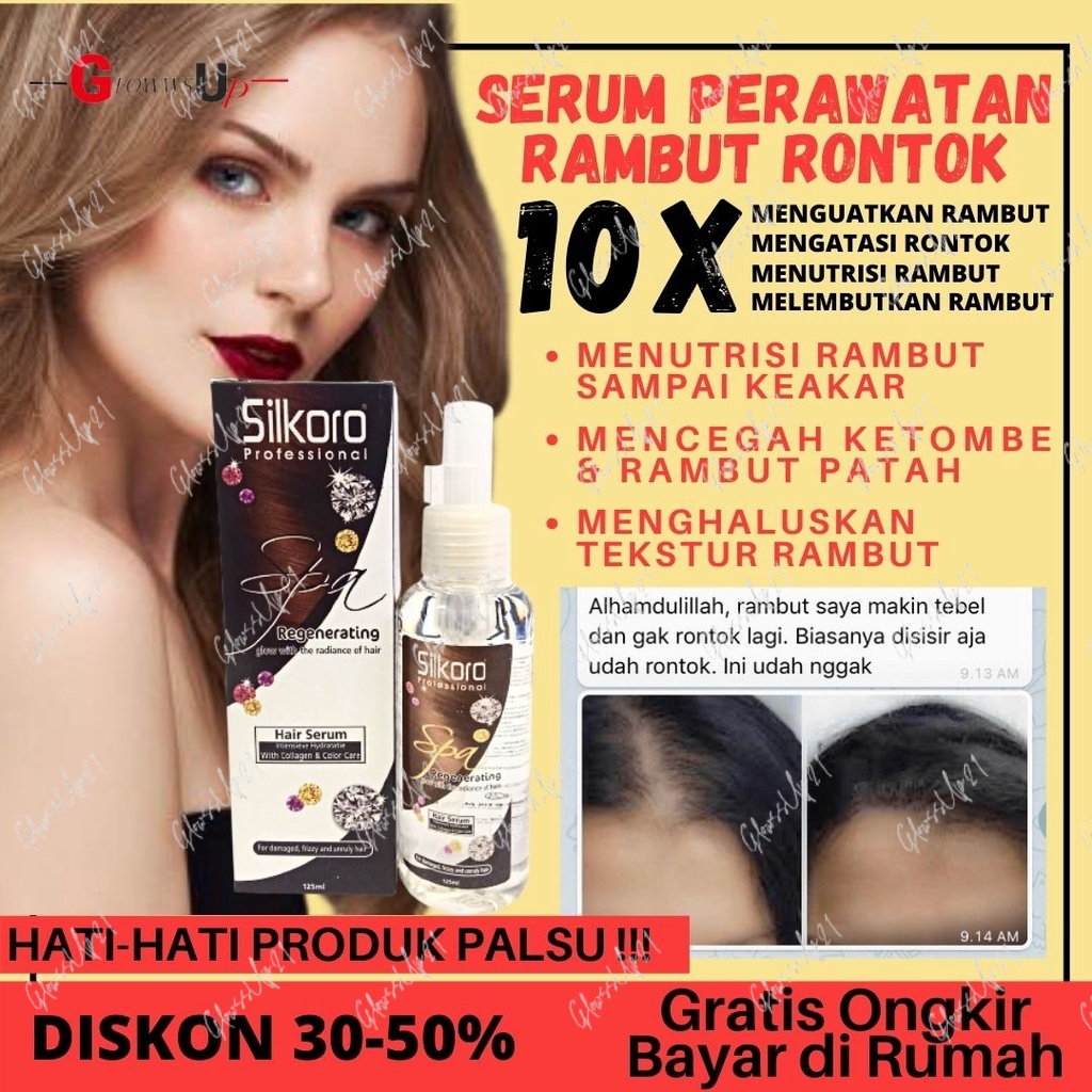 PERAWATAN RAMBUT - SERUM RAMBUT RONTOK - SILKORO PROFESSIONAL SPA HAIR SERUM 125ML - VITAMIN RAMBUT SILKORO SPA