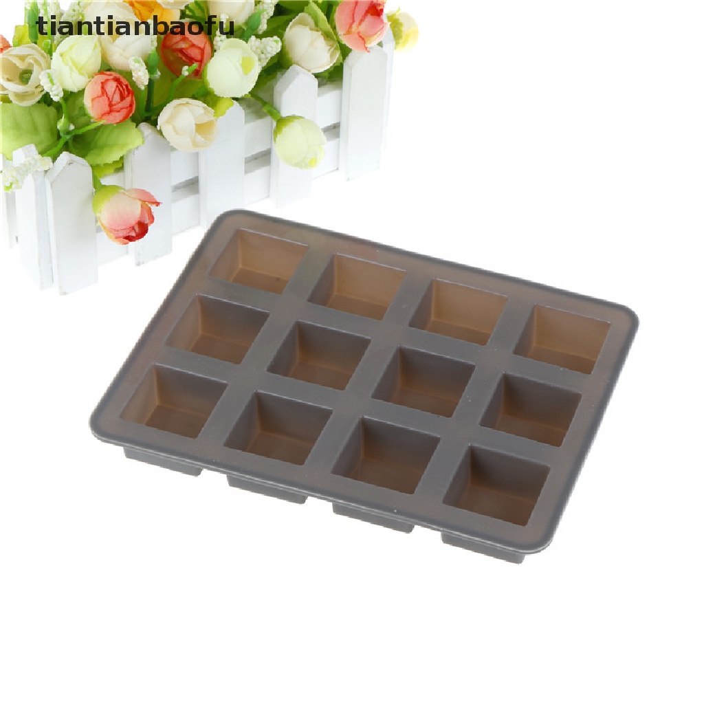 [tiantianbaofu] Bar Square Soap Silicone Mold DIY Chocolate Baking Cake Handmade Tool Mould Boutique