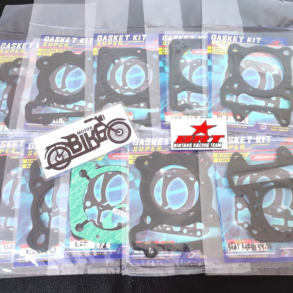 Gasket Paking Blok dan Head BRT Beat Karbu / Scoopy Karbu / Spacy Karbu  54.5 / Beat FI ESP / BEAT P
