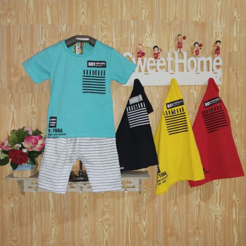 Setelan anak laki - laki Salur xunkids 6 bulan - 4 tahun