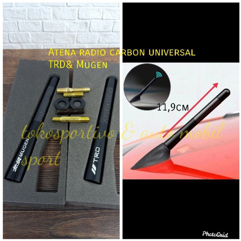 Atena radio carbon mobil universal model pensil tulisan TRD &amp; mugen Atena radio mobil