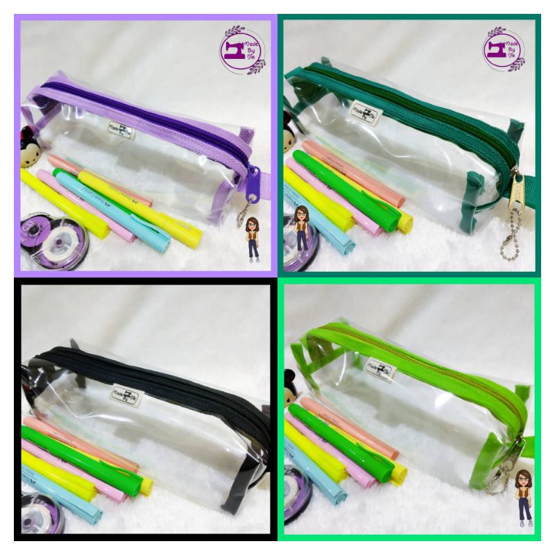 

Tempat Pensil Mika Transparan / Clear Pencil Case / Kotak Pensil Mika