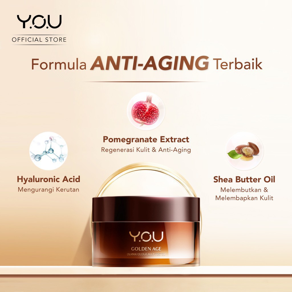 Y.O.U Golden Age Revitalizing Night Cream 30g [Overnight Skin Reviving Complex]