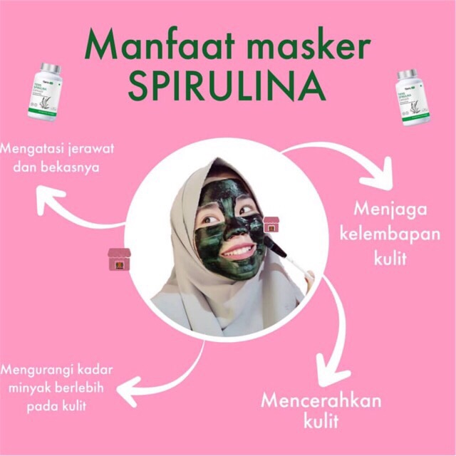 SPIRULINA ORIGINAL 100% MASKER SPIRULINA BISA DIMINUM DIJAMIN ORI SPIRULINA MURAH