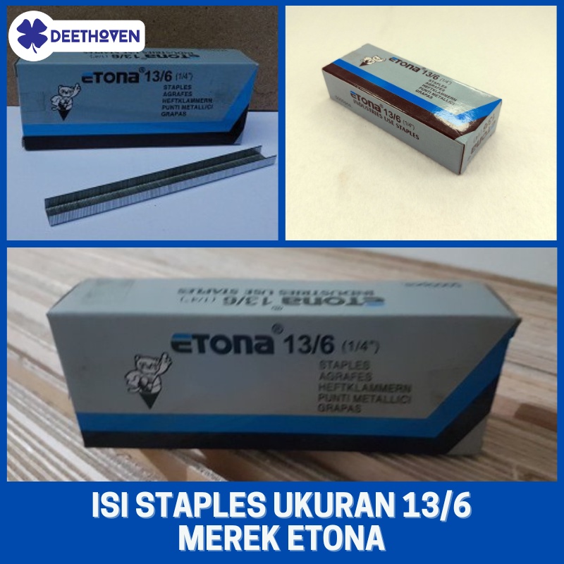 

ISI STAPLES 13/6 mm merek ETONA untuk STAPLER TEMBAK