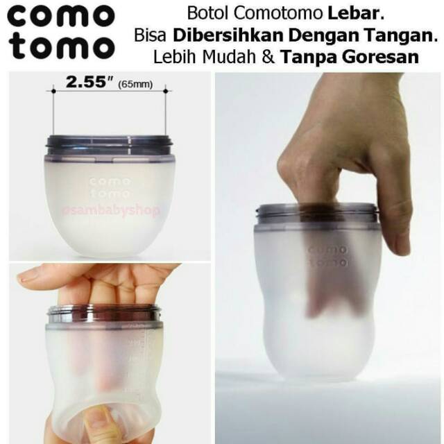 Comotomo Green 150ml Single Pack Silicone Anti Colic – Botol Susu Bayi Anak Silikon Anti Kolik