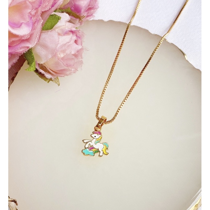 Kalung Anak Rainbow Unicorn