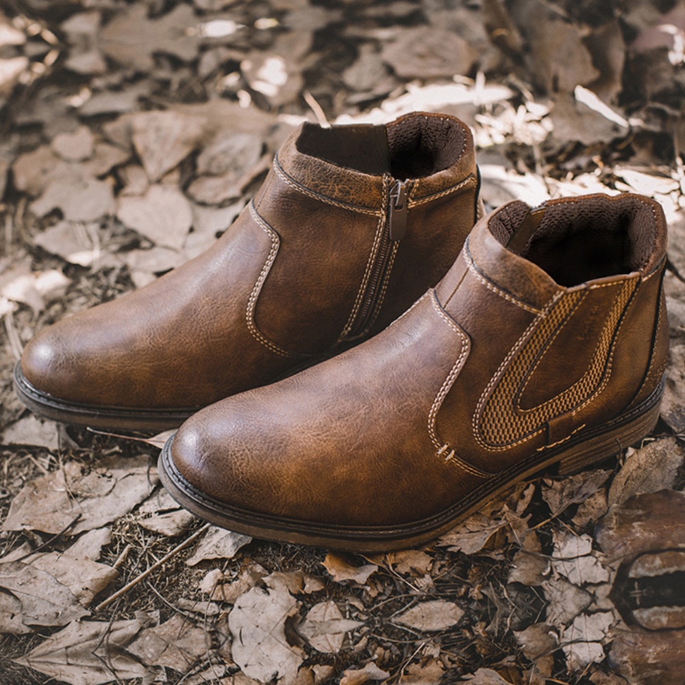 Sepatu Kerja Pria Chelsea Boots Pria Martin Boots Sepatu Pria Sepatu Bot Pendek  Pria Sepatu Kulit S