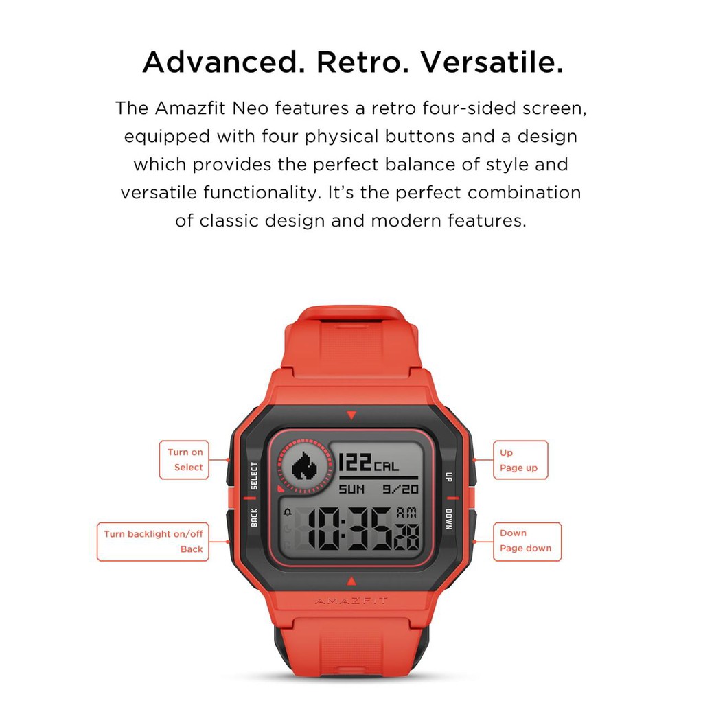 Smartwatch Amazfit Neo Retro - International Resmi - Waterproof - Garansi 1 Tahun