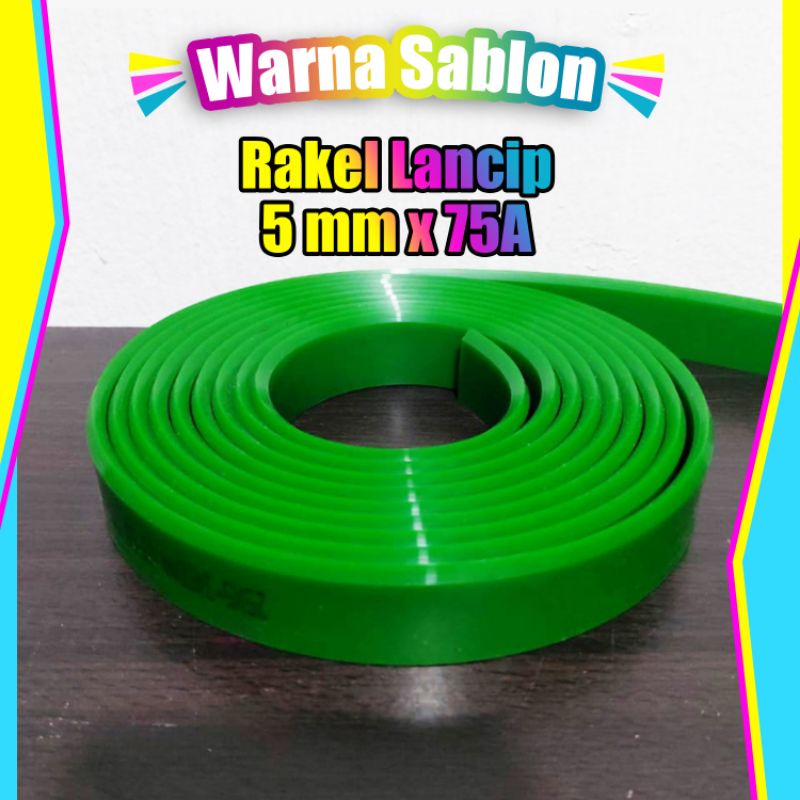 Rakel sablon hijau lancip 5mm x 85A per1centi bagus