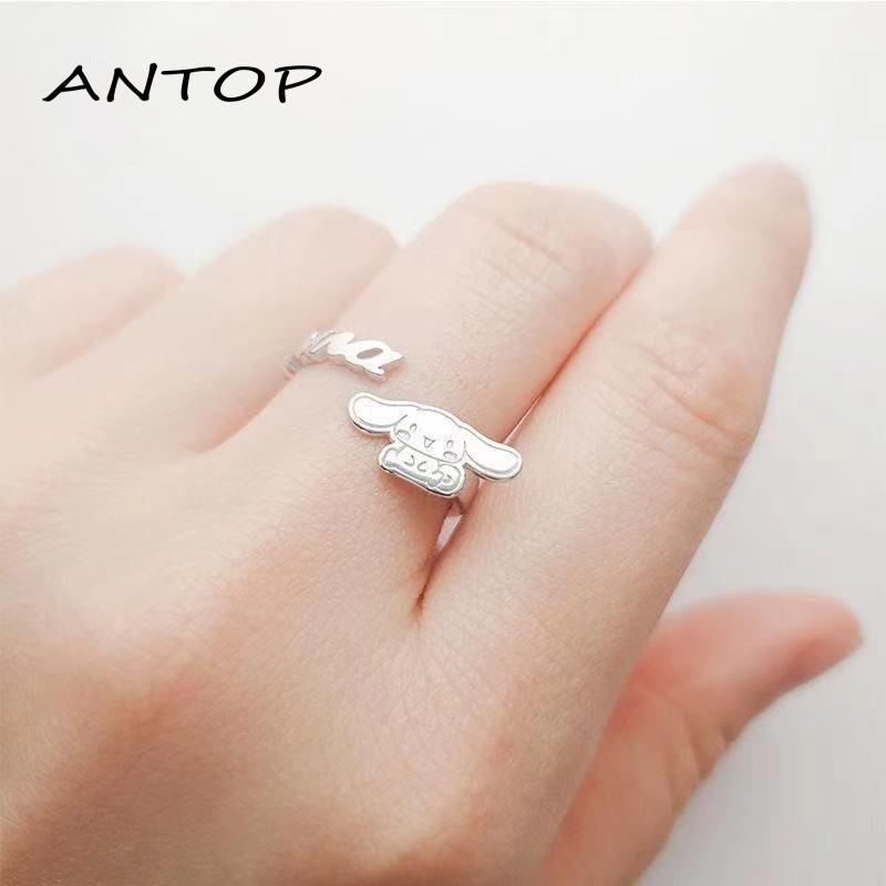 Cincin Model Telinga Anjing Besar Adjustable Untuk Wanita