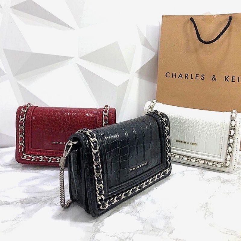 TAS CK SELEMPANG ORIGINAL CA003- TAS  Charles&Keith  (Realpict)