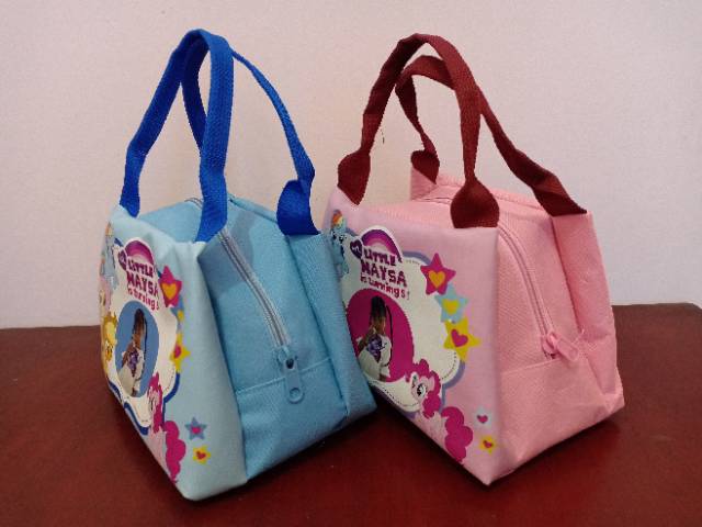 Tas Trapesium Souvenir Ulang Tahun Goodie Bag Anak Custom Tas Bekal Tas Guardian