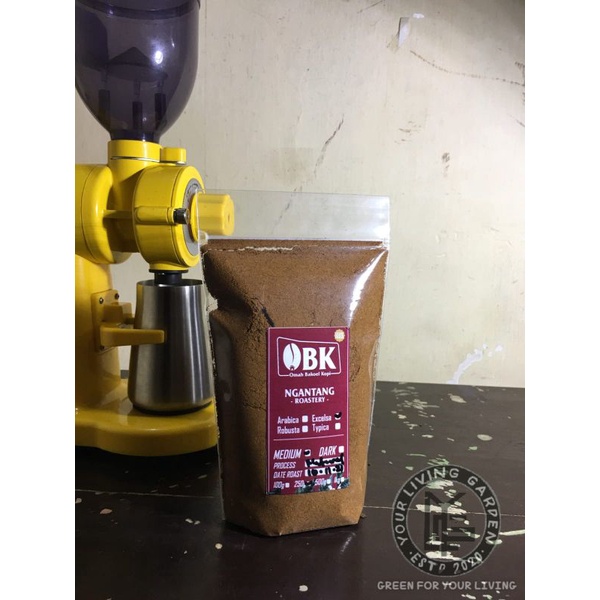 

OBK (Omah Bakoel Kopi). Standart Excelsa, Serbuk kopi dalam kemasan 250gram.