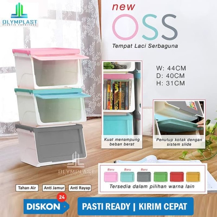 

MURAH Olymplast Storage Solution- Kotak Box Plastik / Rak Tempat Penyimpanan - Kuning