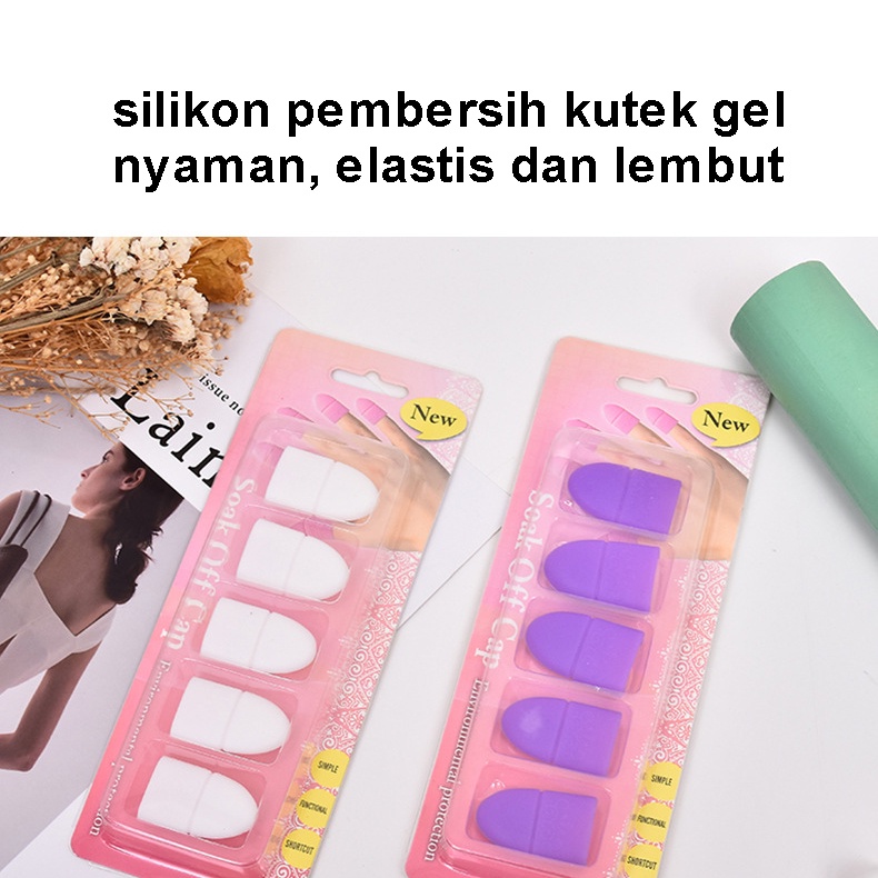 Cap Pembersih Kutek Gel UV Bahan Silikon
