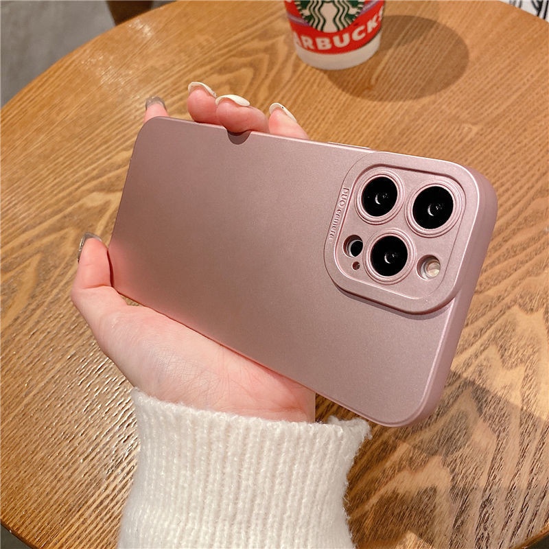 Casing Soft Case Karet Frosted Electroplated Anti Jatuh Untuk IPhone X / XR / XS / 11 / 12 / 13 PRO MAX