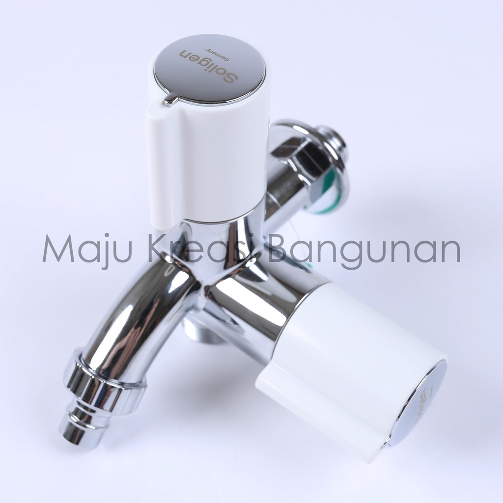 Kran Cabang Shower New Soligen Keran Double S22 PVC Chrome Kamar Mandi Krom