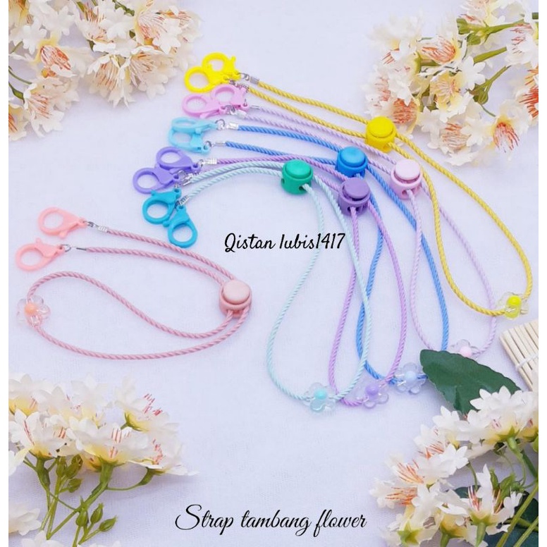 Strap tambang flower salju dan bening  beli 10 free 2