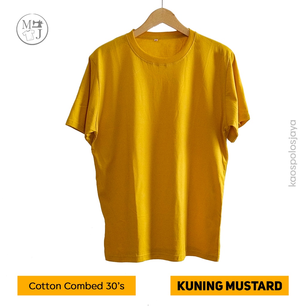 KAOS MUSTARD/ KAOS POLOS KUNING MUSTARD/ KAOS POLOS COTTON COMBED 30S PREMIUM