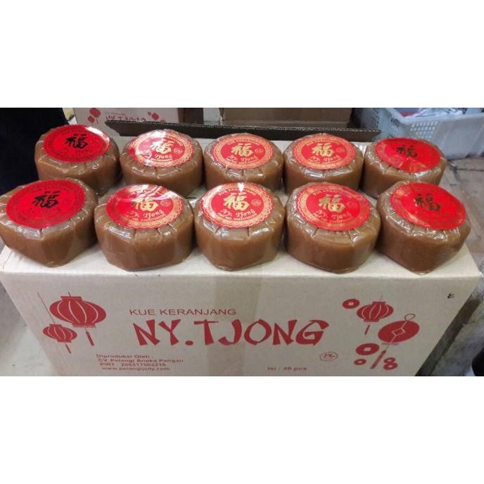 

Kue keranjang / Kue china / Dodol imlek Ny tjong 20 kg / 40 pcs 1/2 kg