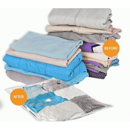 Vacuum Storage Bag Set Multisize Free Pompa - Isi 6 pcs