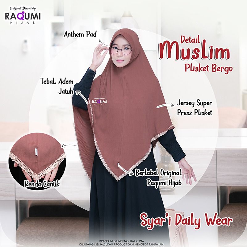 MUSLIM PLISKET BERGO BY ORI RAQUMI HIJAB