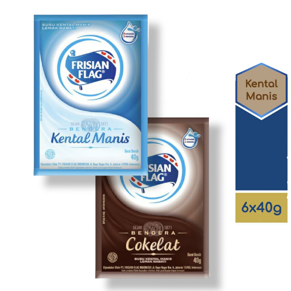 

Frisian Flag SKM 40g x 6pcs – Susu Kental Manis Sachet, Praktis & Hemat