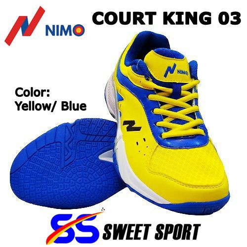 SEPATU BADMINTON NIMO COURT KING 03 YELLOW/ BLUE