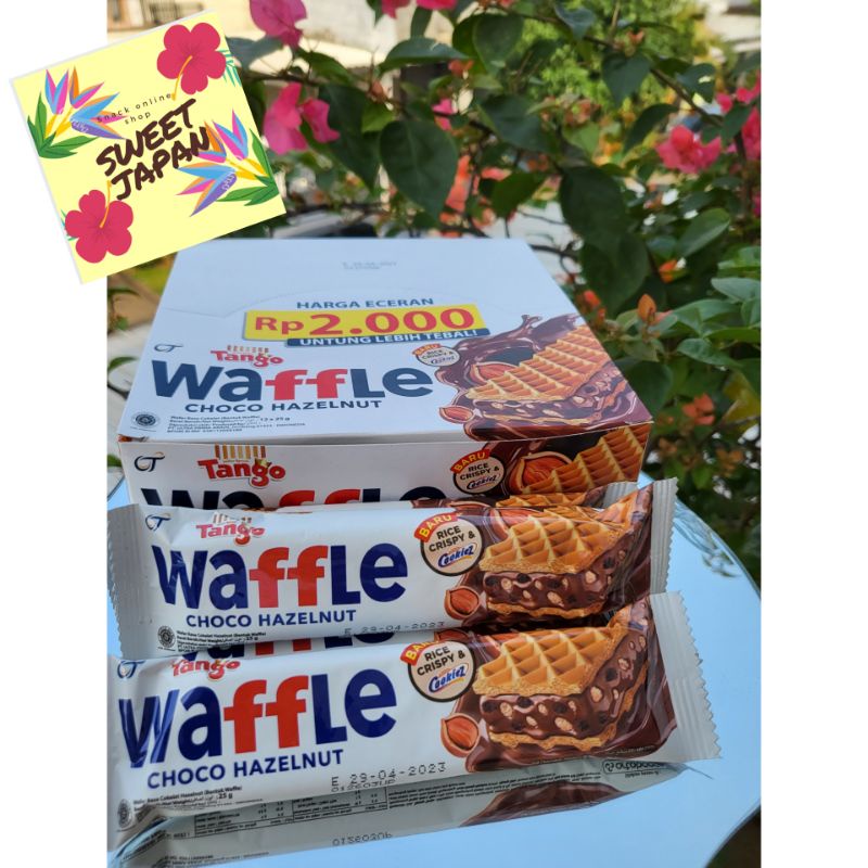 WAFFLE TANGO  TERBARU 25 GRAM X 12 PCS... CHOCO HAZELNUT DIJAMIN KETAGIHAN