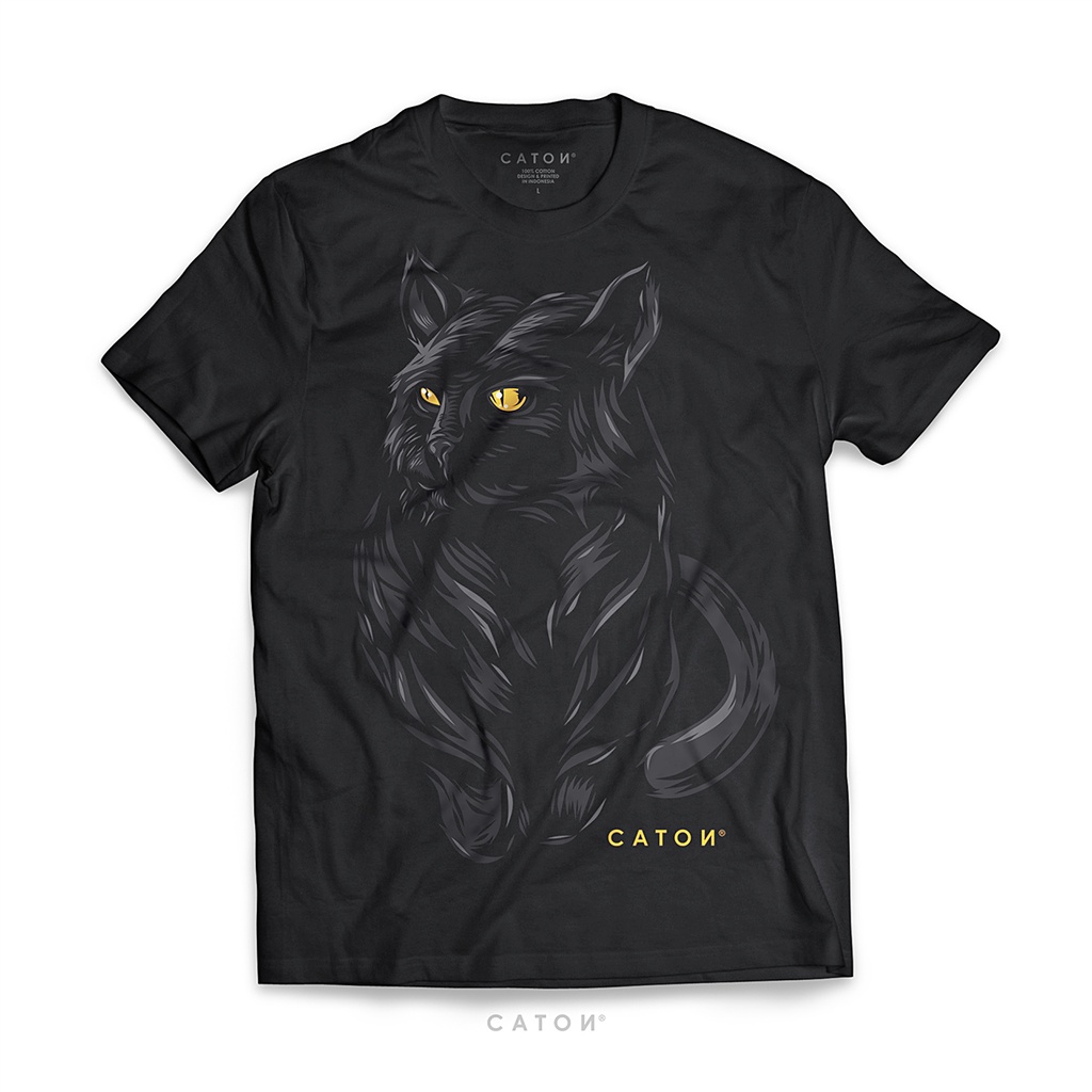 Jual T-Shirt BLACK CAT Caton Regular