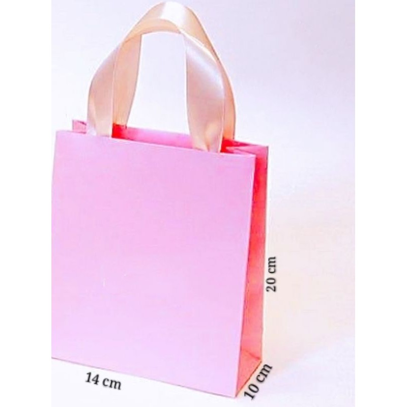 

PINK PAPERBAG PEARL RIBBON SOFT PINK.14 X 10 X 20 cm