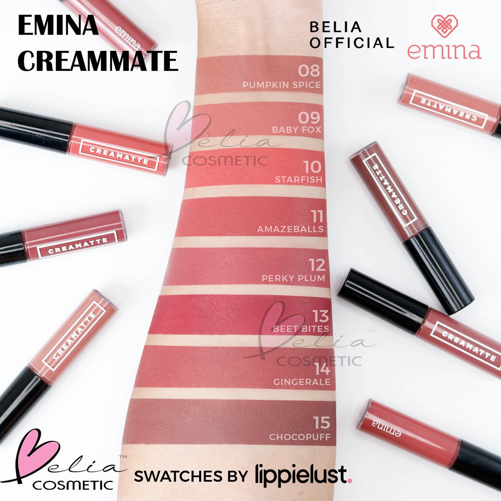 ❤ BELIA ❤ EMINA CREAMATTE Lip Cream no 1-19 | Cream Matte Lipcream Mate