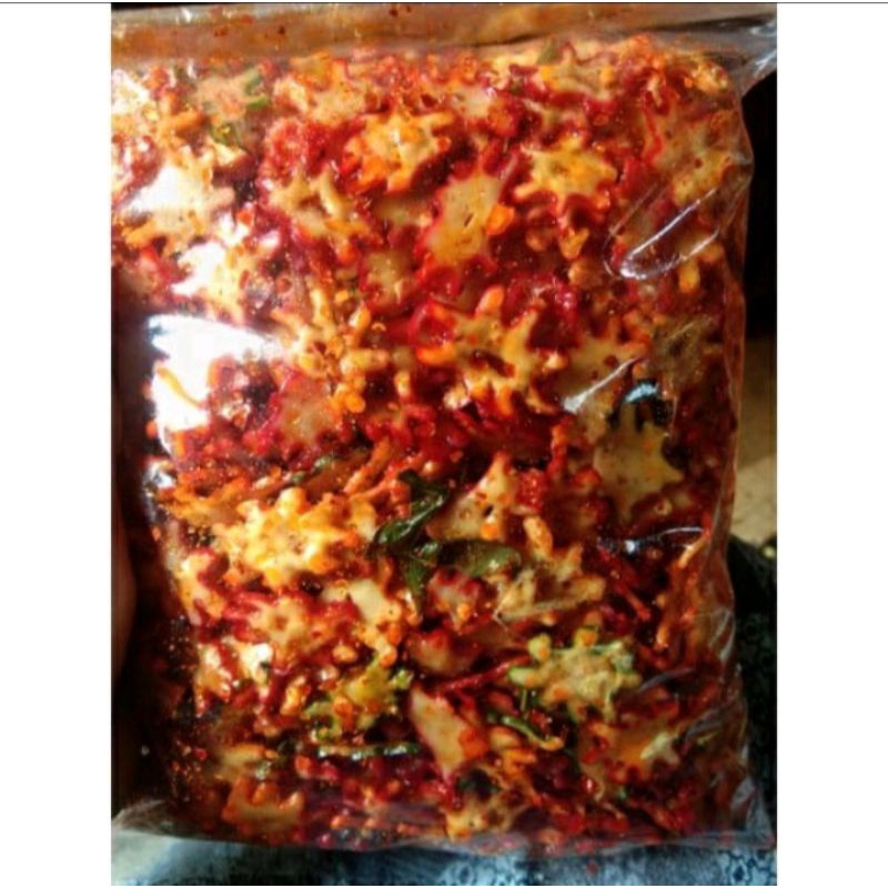 

cemilan pedas krupuk bintang 250gram