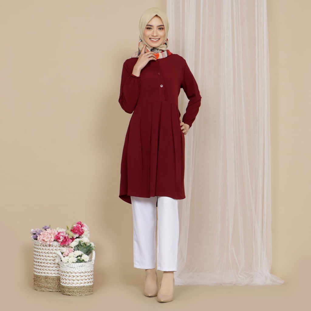 TUNIK REMPEL | FHASION MUSLIM | atasan muslim wanita