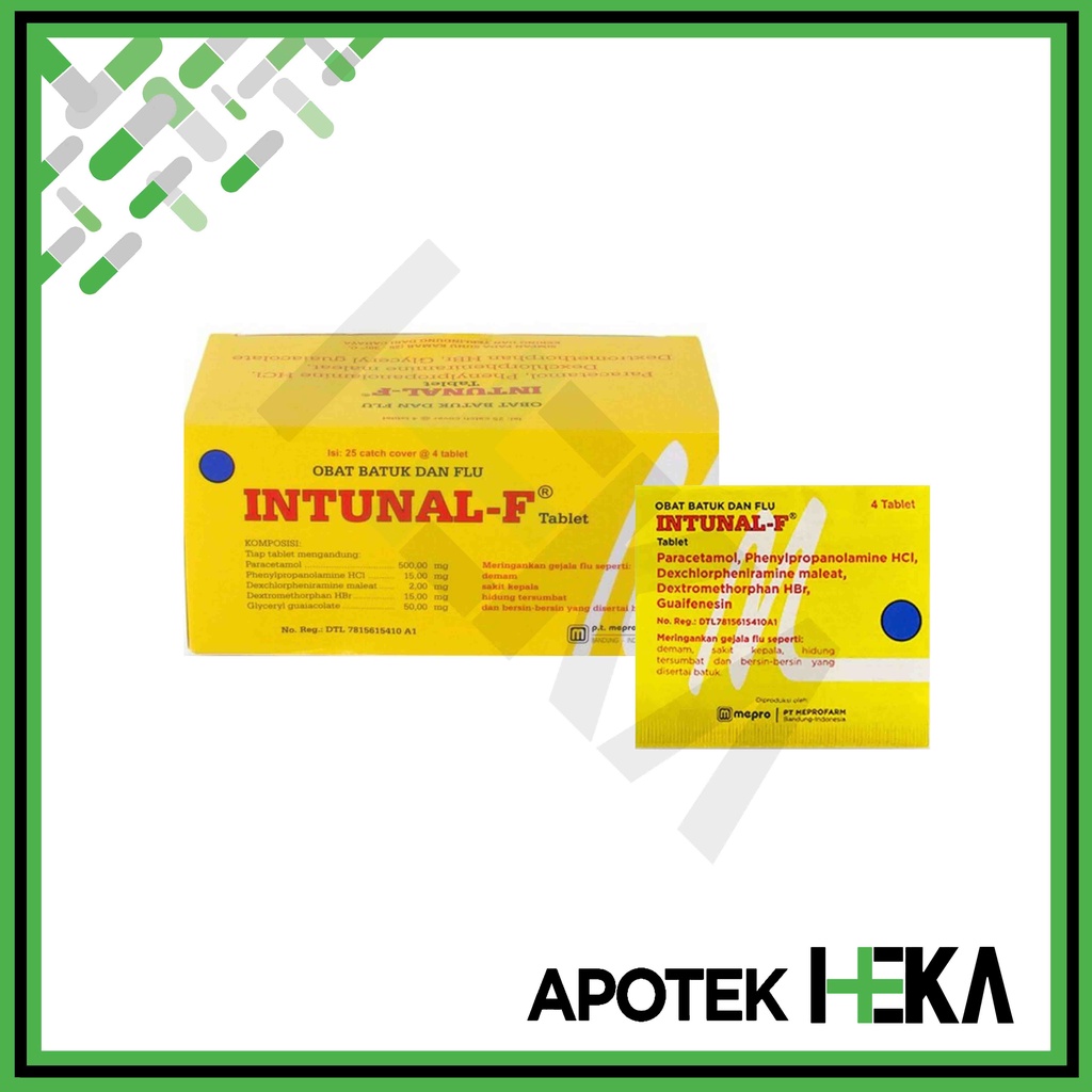Intunal F Forte Kuning Tablet Box isi 25x4 Tablet - Obat Flu Bersin (SEMARANG)