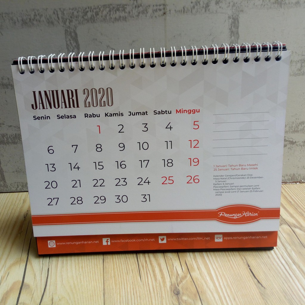 Kalender Meja 2020 Renungan Harian