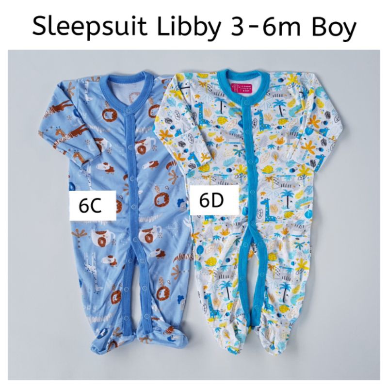 SATUAN PILIH MOTIF Sleepsuit Libby Premium Baju Baby Bayi 0-3 3-6 6-9 Bulan