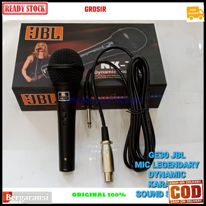 G30 Jbl mic kabel dynamic legendary GE30 mik cable karaoke vokal vocal musik Microphone audio sound system pengeras suara pro profesional mikrophone legendaris  BISA DI GUNAKAN DI SEGALA JENIS SOUND SYSTEM TERBUAT DARI BESI metal 1 Mic kabel 4-5 meter  Su