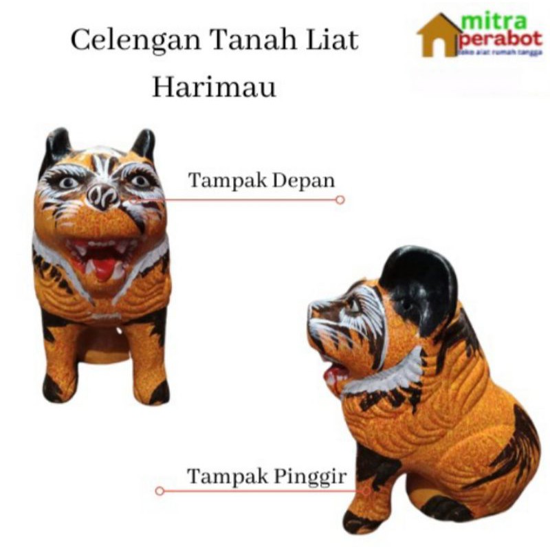 Celengan Tanah Liat Celengan Karakter Celengan Tanah Liat Harimau