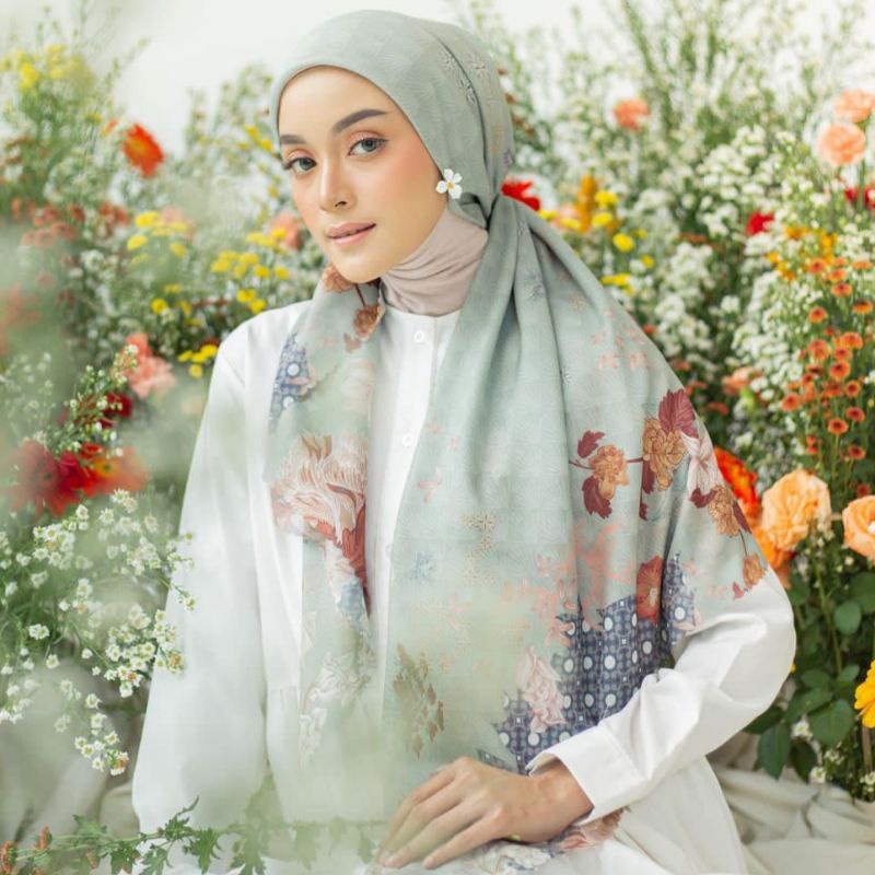 ANTING HIJAB JILBAB BUNGA TUSUK