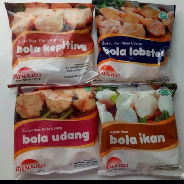 

Minaku bola kepiting/lobster/udang/ikan berat 200gr