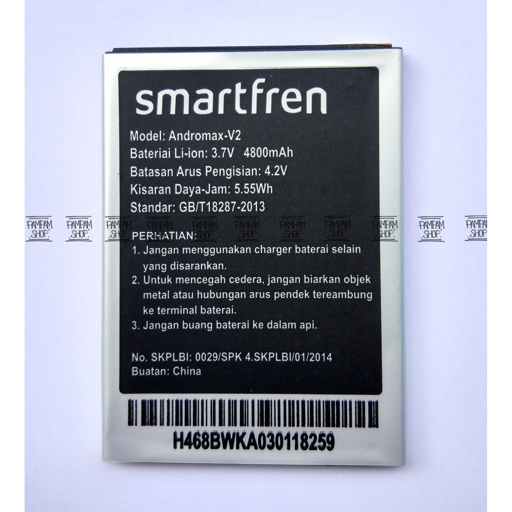 Baterai Handphone Smartfren Andromax V2 Original Double Power ZTE | Battery, Batrai, Batre, HP, V 2