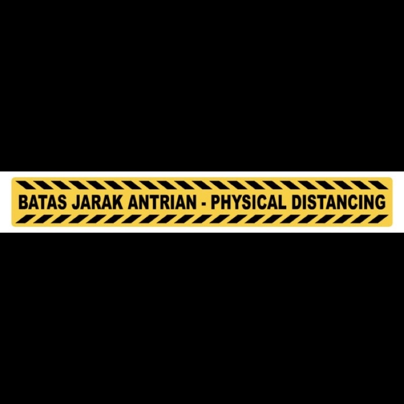 

Sticker batas jarak antrian ukuran 6,5cm x 50cm