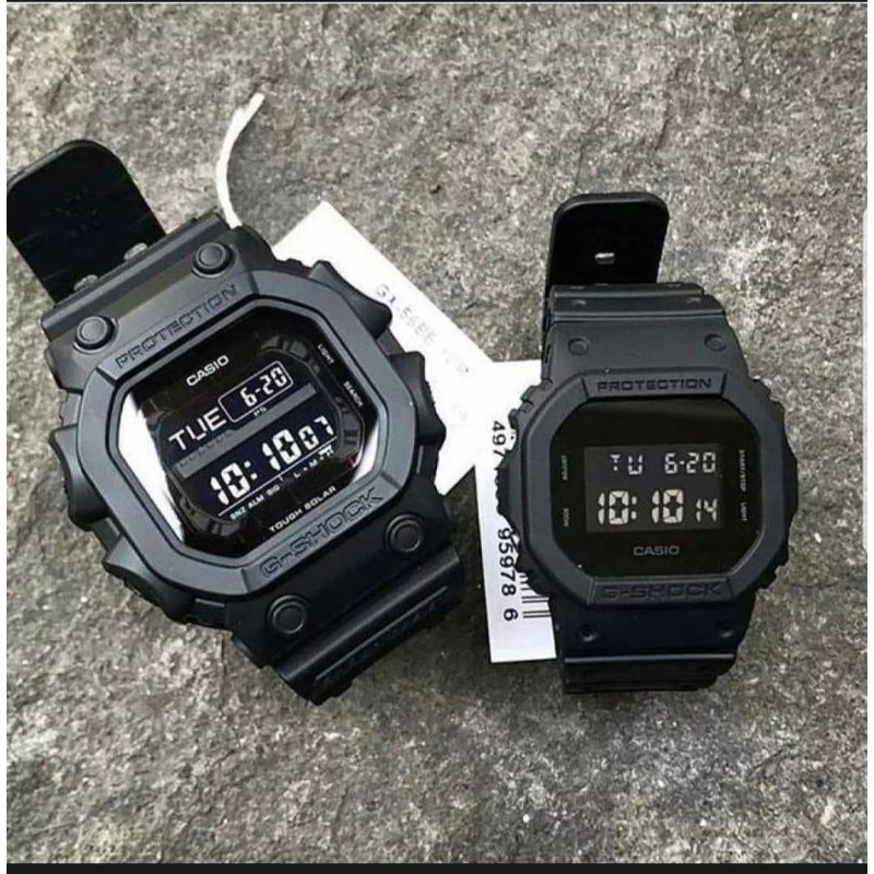 Jam Tangan Pria GSHOCK CASIO COUPLE GX 56 KINGKONG x DW5600 COUPLE DIGITAL FULL HITAM TALI HIJAU Jam