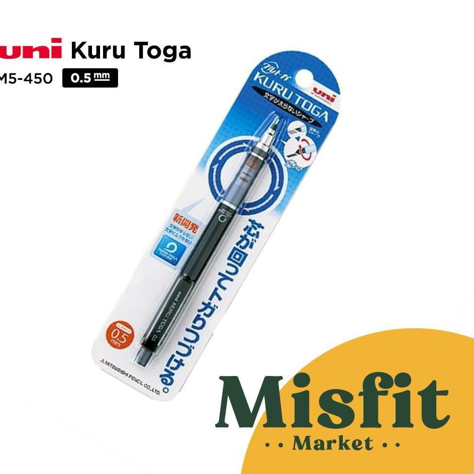 

UNI KURU TOGA M5-450 1P Mechanical Pencil 0.5 mm kurutoga pensil mekanik 0.5mm (KODE V6)