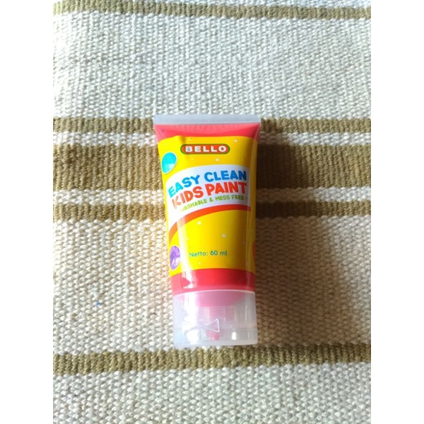 

NEW - BELLO EASY CLEAN KIDS PAINT 60 ML "RED